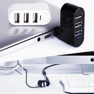 Drehbarer Mini-USB-Hub mit 3 Ports