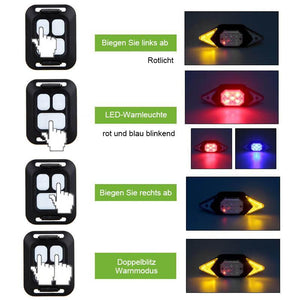 Neuer wasserdichter USB-Fernbedienungsblinker für Fahrräder