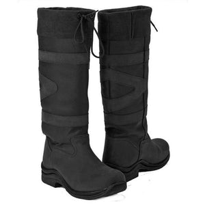 Lange Stiefel im britischen Stil mit Schnürsenkel für Damen