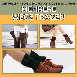 Damen Kurzstiefel Stricken Stulpen