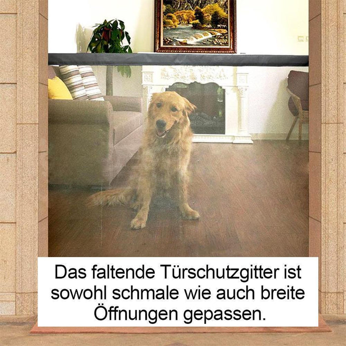 Faltendes Türschutzgitter für Hunde, schwarz