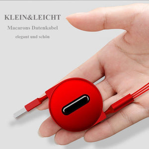 Multi USB Kabel,Einziehbares Ladekabel 3 in 1 Micro Type C Kompatibel für iPhone Android Smartphone