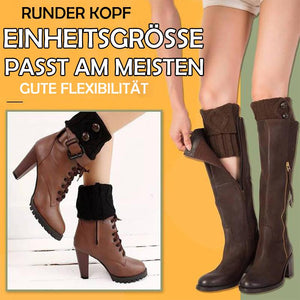 Damen Kurzstiefel Stricken Stulpen