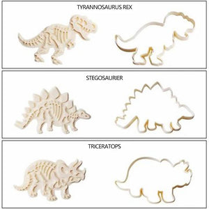 DINOSAURIER-KEKSE FORMEN (3-TEILIGES KIT)