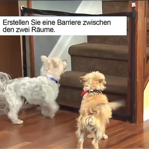 Faltendes Türschutzgitter für Hunde, schwarz - hallohaus