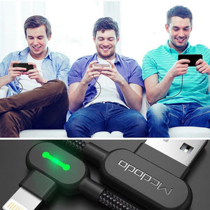 Bequee Lightning-USB Aufladung Kabel mit 90-Grad-Design für iOS und Android - hallohaus