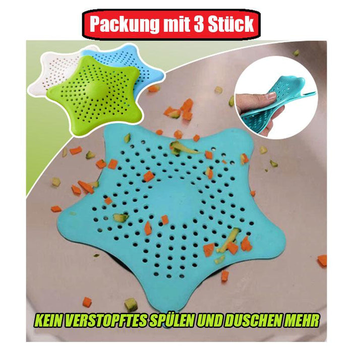 Mehrzweck-Sternform Küche-Bad-Anti-Blocking Bodenablauf Sauger & Sieb